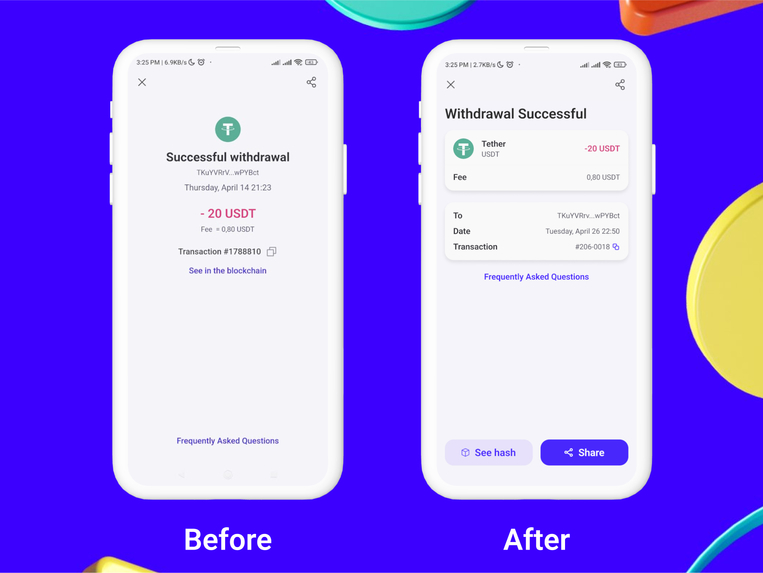  Belo App | Transaction Details Proposal – screenshot 3