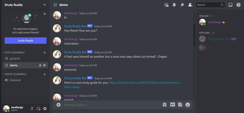 Study Buddy Bot – screenshot 2