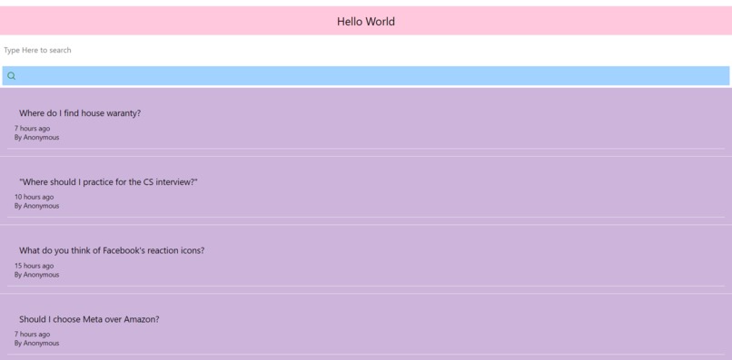 QandA – screenshot 2