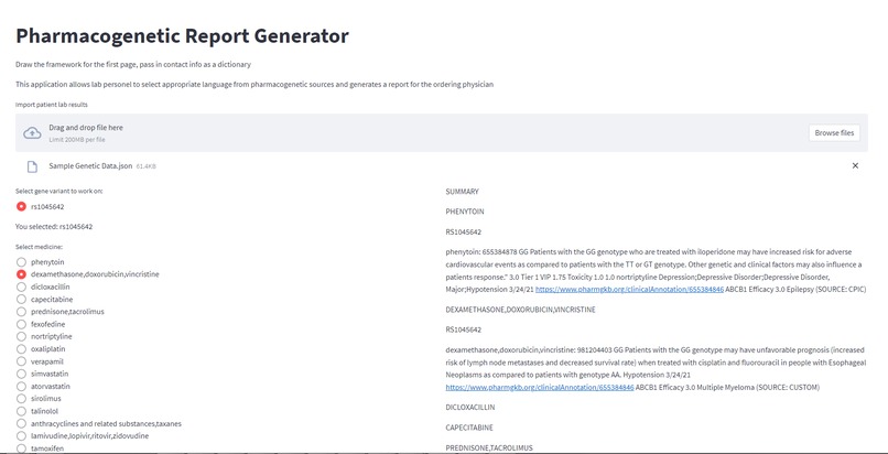 PGxInsight – screenshot 1