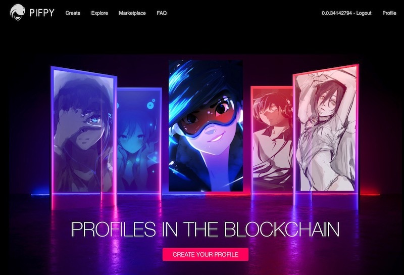PIFPY - Profiles in the blockchain – screenshot 1
