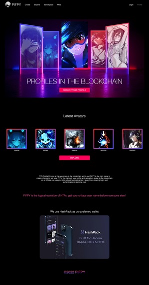 PIFPY - Profiles in the blockchain – screenshot 2