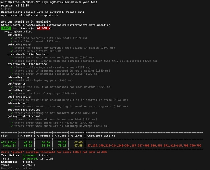 A porting of Metamask KeyringController for Hedera Hashgraph – screenshot 1