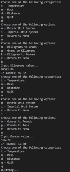 Text Based Unit Converter – screenshot 1