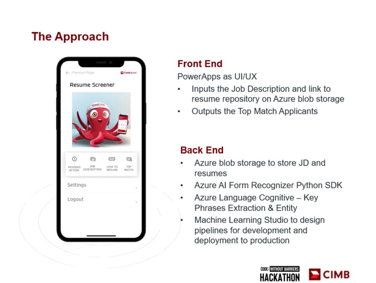 Azure AI Resume screener – screenshot 1