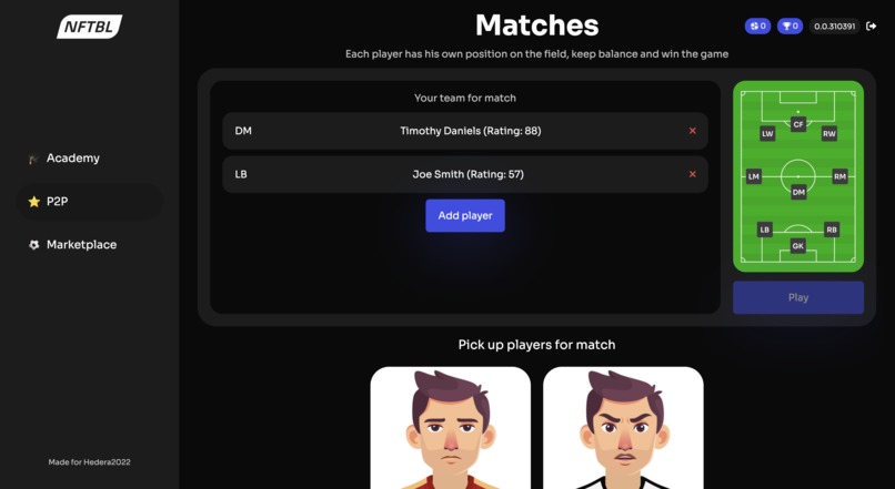 NFTBL | Your Own Football Team – screenshot 2