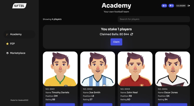 NFTBL | Your Own Football Team – screenshot 1