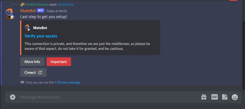 Security enhancing Discord bot using hashconnect for auth – screenshot 3