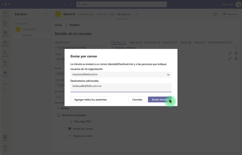 Minutas Teams – screenshot 4