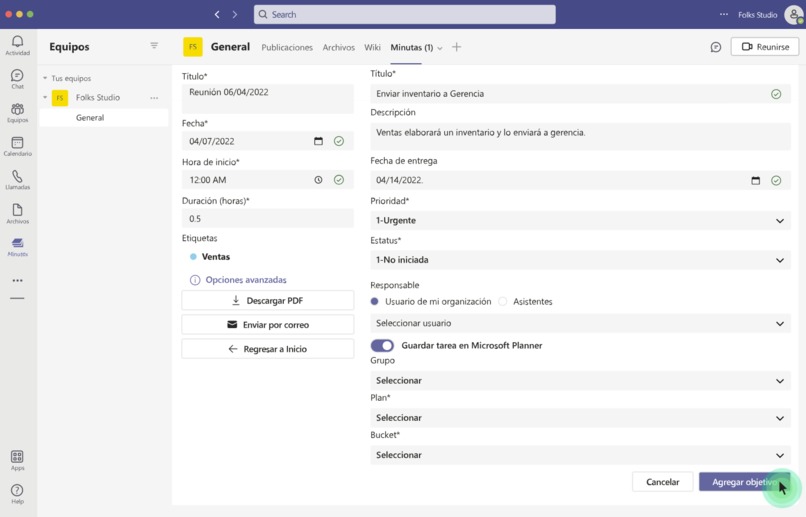 Minutas Teams – screenshot 3