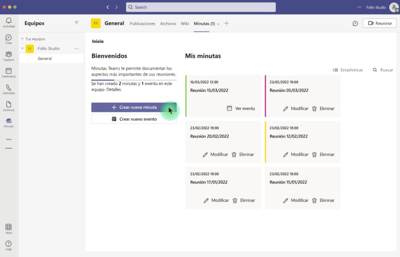 Minutas Teams – screenshot 1