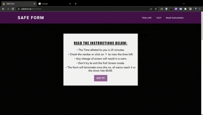 Safe Form – screenshot 1