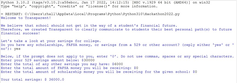 Transparent - Student Finance – screenshot 1