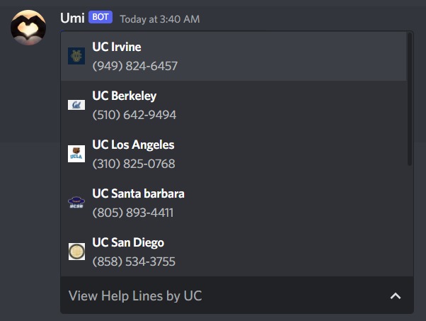 UMI: A Bot for You and Me – screenshot 2
