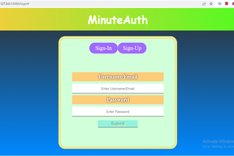 MinuteAuth By Moon Knights (Team 16)