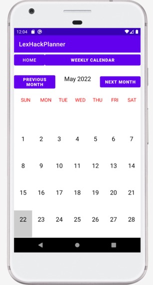 LexHack Planner – screenshot 2