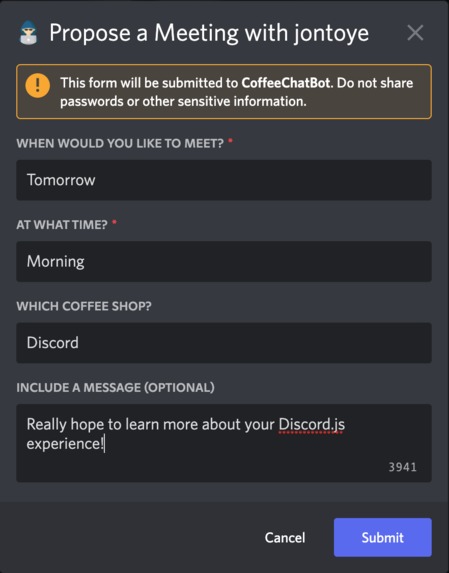 CoffeeBot – screenshot 2