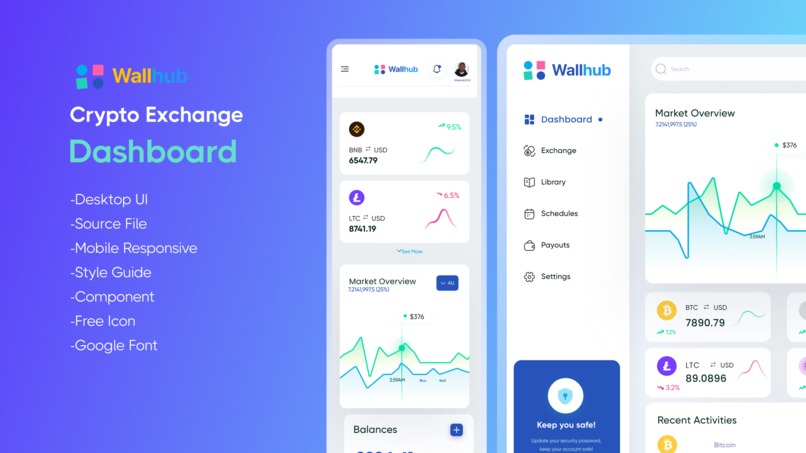 Cryptocurrency exchange dashboard  – screenshot 9
