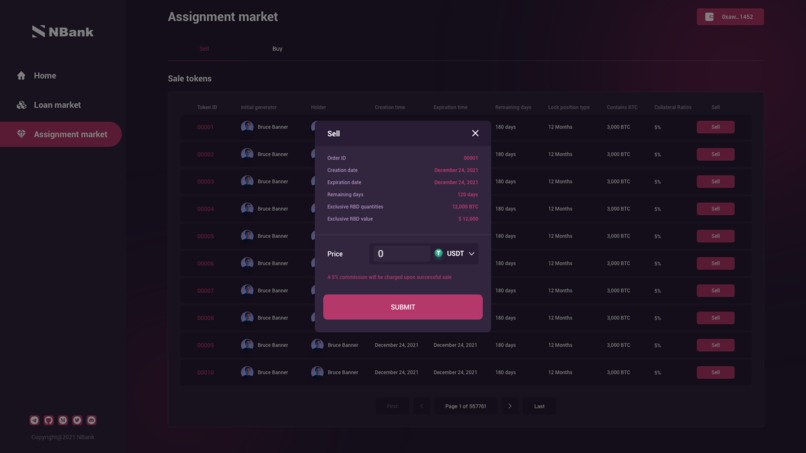 NBank platform – screenshot 4
