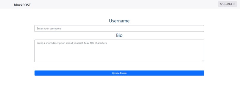 Web3 blogpost application – screenshot 6