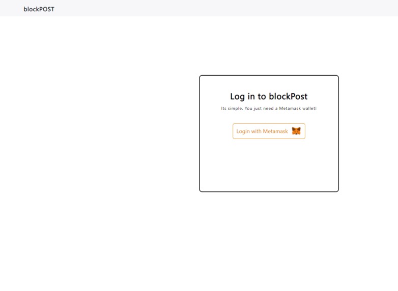 Web3 blogpost application – screenshot 2