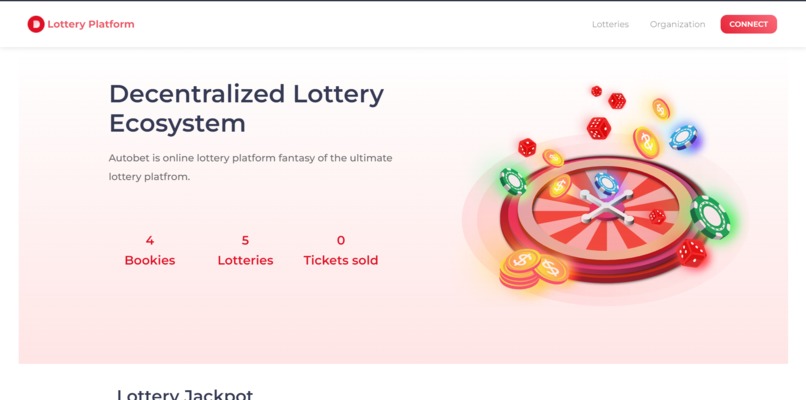 Decentralized Lottery platform – screenshot 1
