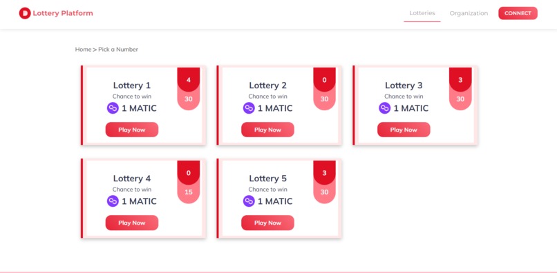 Decentralized Lottery platform – screenshot 2