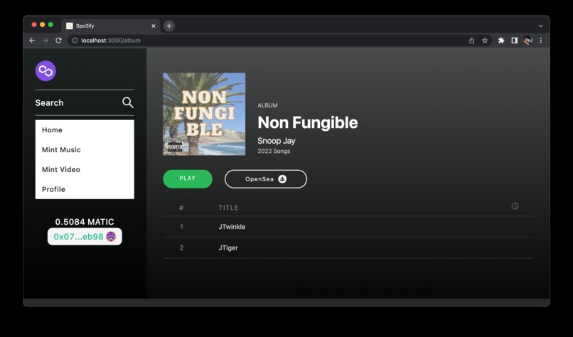 DSpotify – screenshot 2