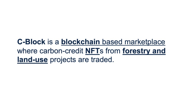 C-Block: Marketplace for Carbon-credit NFT Fractions. – screenshot 1