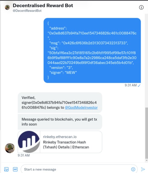 DecentRewardBot – screenshot 1