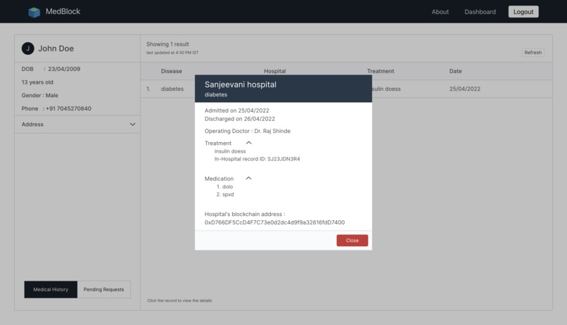 Medblock IPFS – screenshot 4