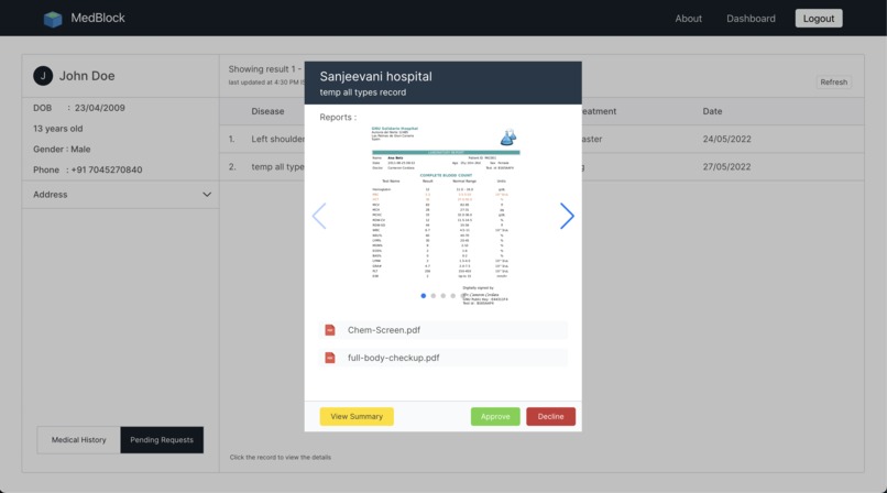 Medblock IPFS – screenshot 5