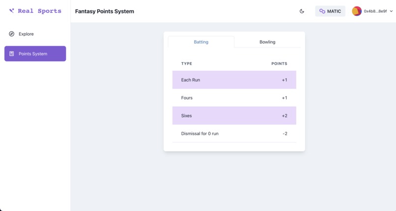 Real Sports Dapp – screenshot 2