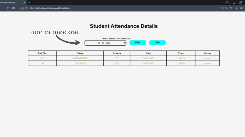 Hands-free Attendance System – screenshot 4