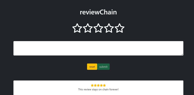reviewChain – screenshot 2