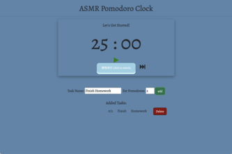 ASMR Pomodoro Clock