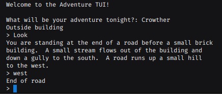 Adventure TUI – screenshot 1