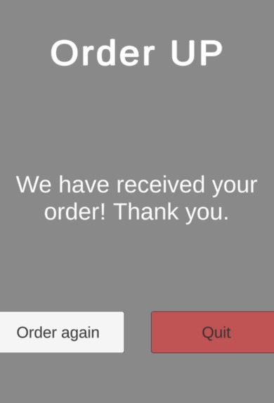 OrderUP – screenshot 1