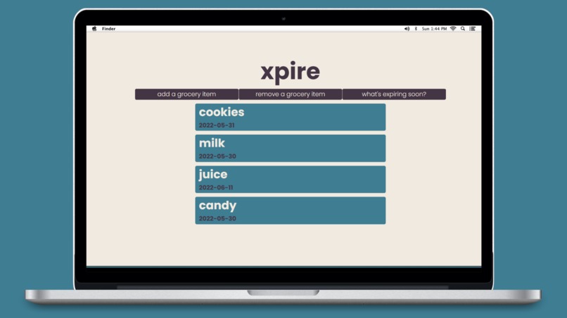 xpire – screenshot 2