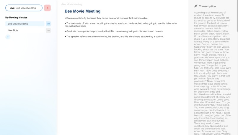 Minutes.ai – screenshot 1