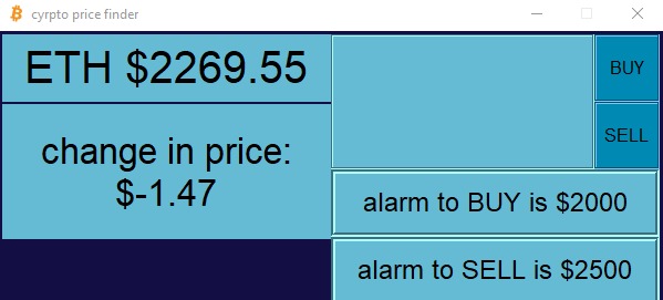 eth price alert – screenshot 1