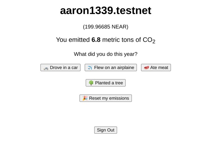 NEAR Emissions Tracker – screenshot 1