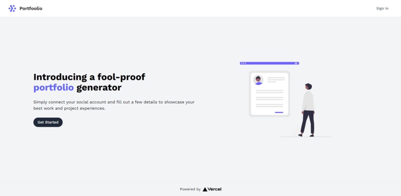 Portfoolio – screenshot 1