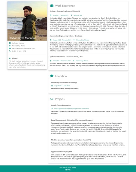 Portfoolio – screenshot 3