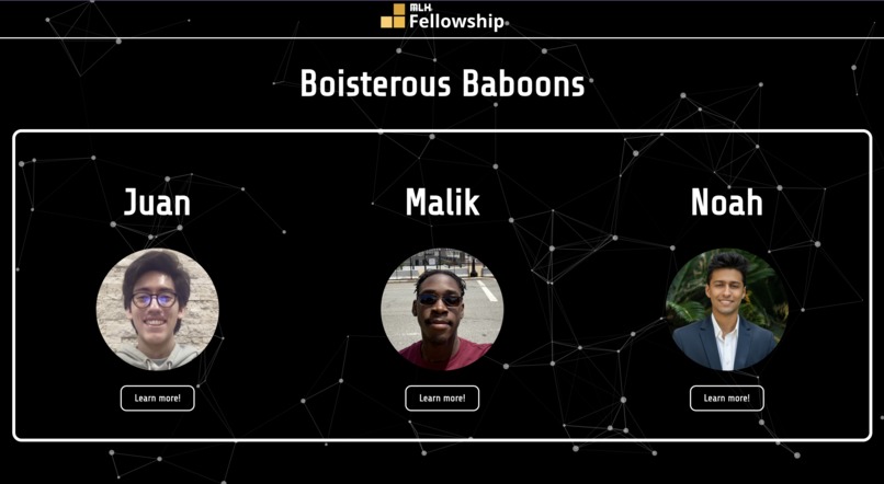 Boisterous Baboons Team Portfolio – screenshot 5