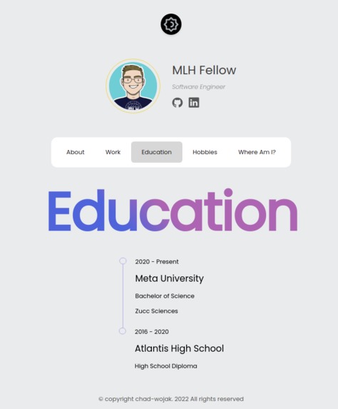Portfolio Template - Chad Wojak – screenshot 3