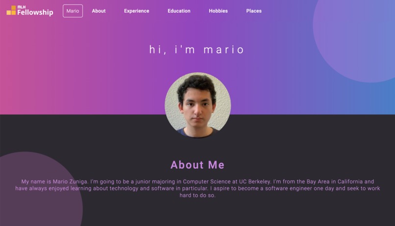Portfolio Website - Mario Zuniga and Kayla Fang – screenshot 3