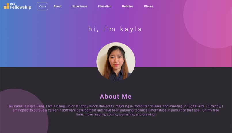 Portfolio Website - Mario Zuniga and Kayla Fang – screenshot 5