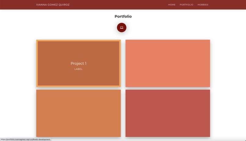 Ivanna's Portfolio – screenshot 2