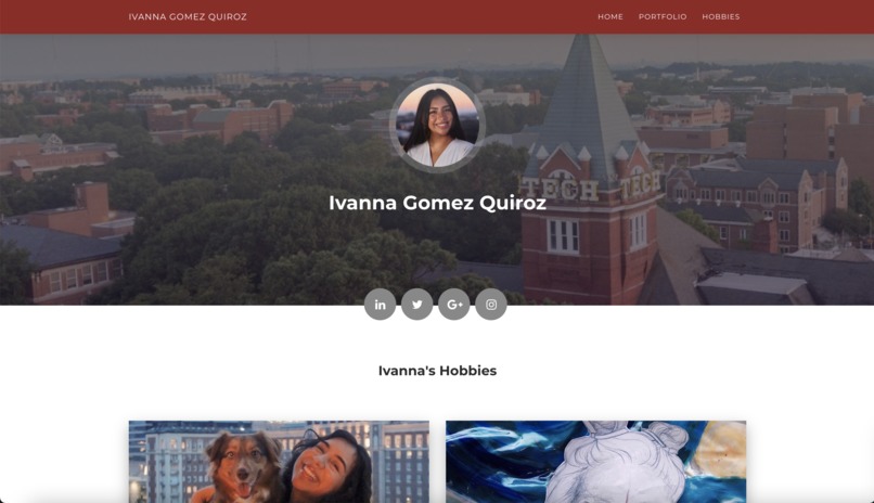 Ivanna's Portfolio – screenshot 4